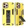 Carcasa trasera rígida Stand para iPhone 12 Pro Max Amarillo