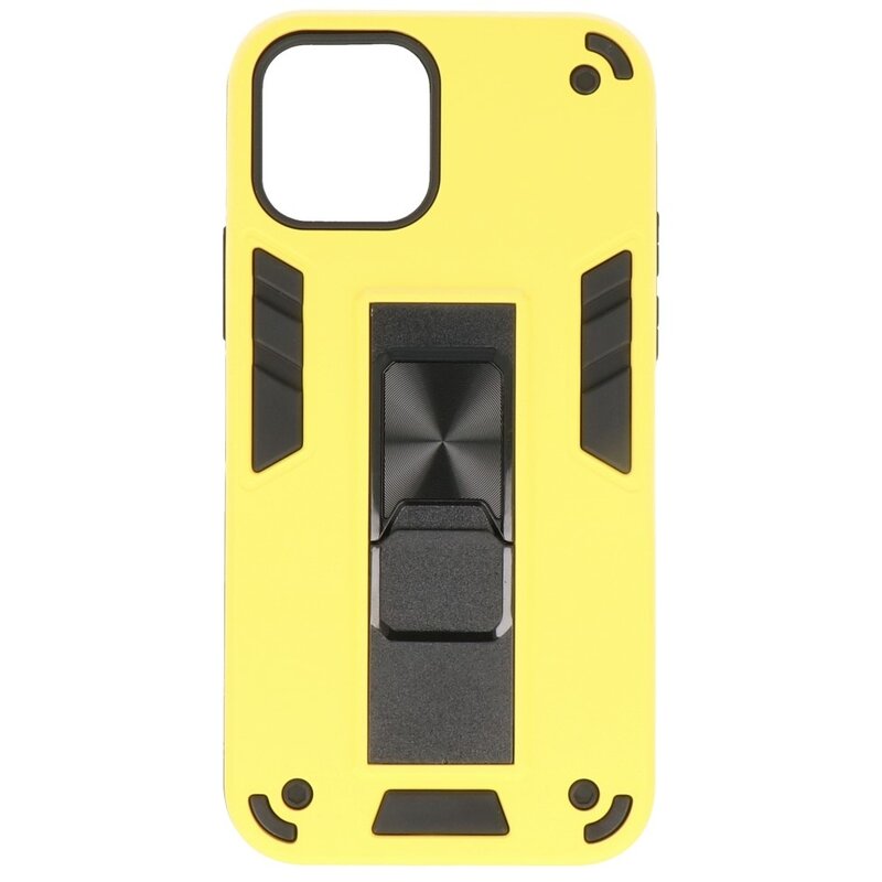 Carcasa trasera rígida Stand para iPhone 12 Pro Max Amarillo