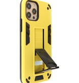 Carcasa trasera rígida Stand para iPhone 12 Pro Max Amarillo