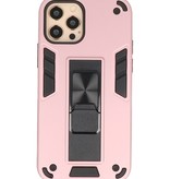 Stand Hardcase Backcover voor iPhone 12 Pro Max Roze
