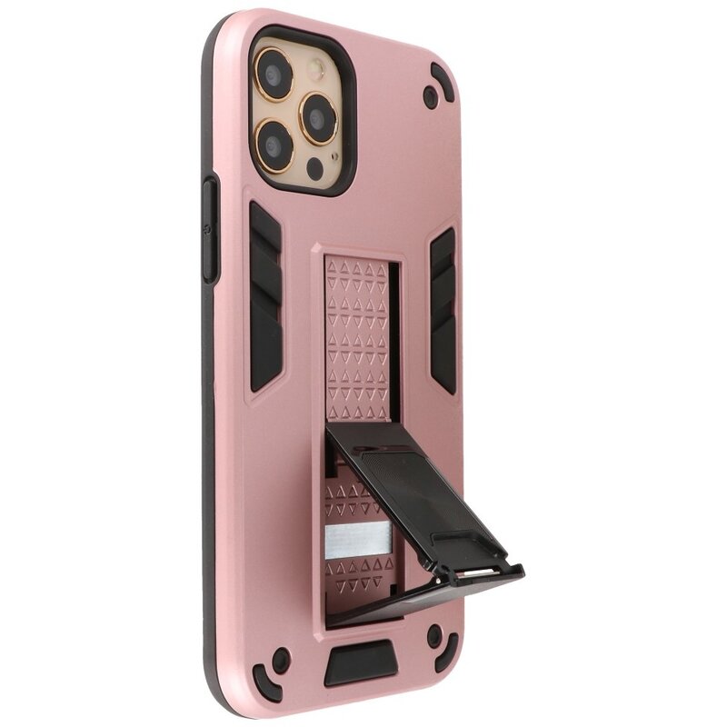 Carcasa trasera rígida Stand para iPhone 12 Pro Max Rosa