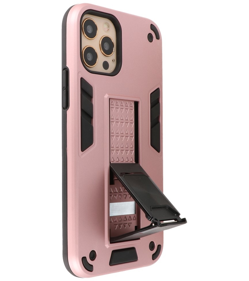 Stand Hardcase Backcover voor iPhone 12 Pro Max Roze