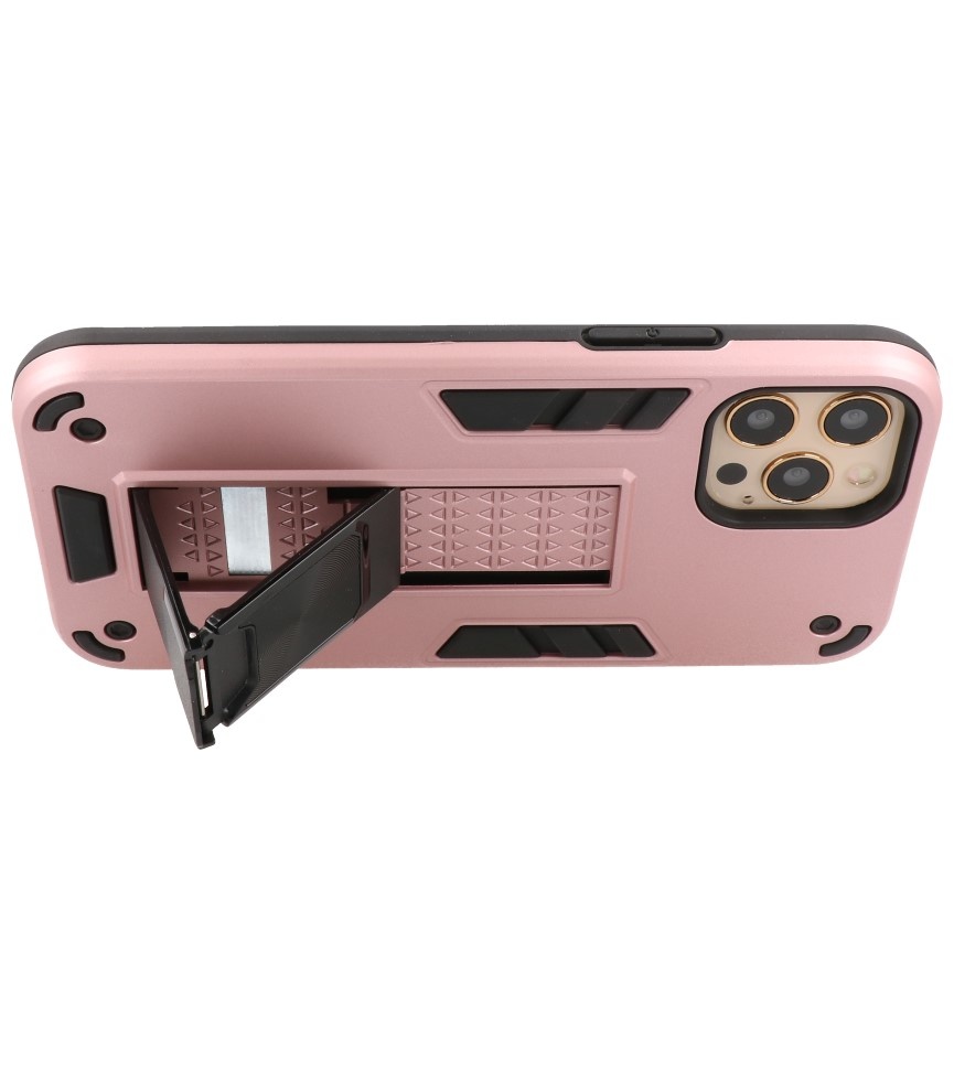 Stand Hardcase Backcover voor iPhone 12 Pro Max Roze