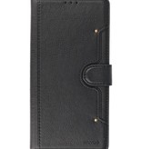 Estuche de lujo tipo billetera para Samsung Galaxy A72 5G Negro