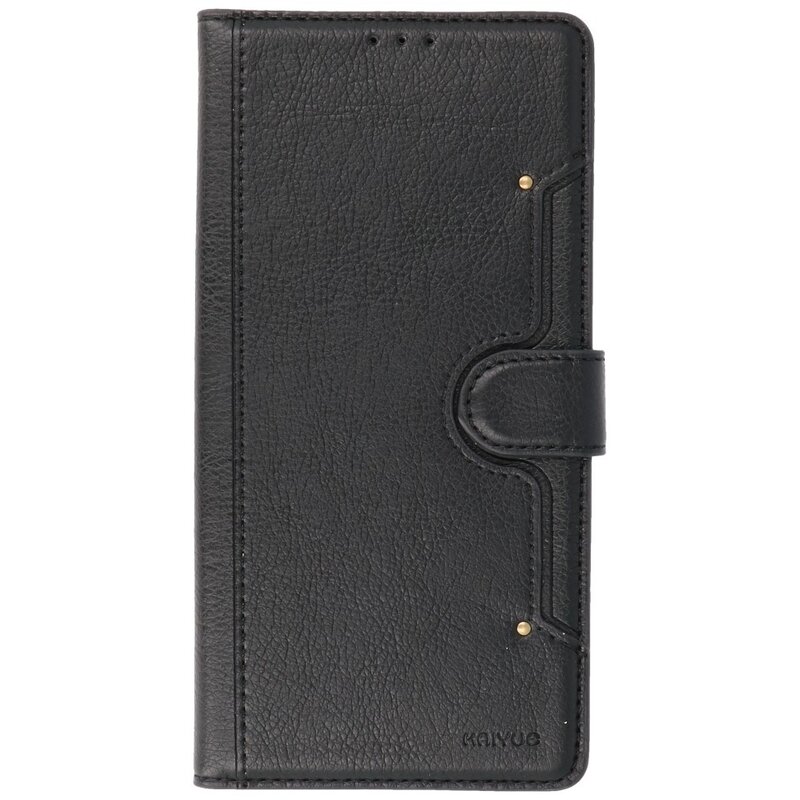 Estuche de lujo tipo billetera para Samsung Galaxy A72 5G Negro