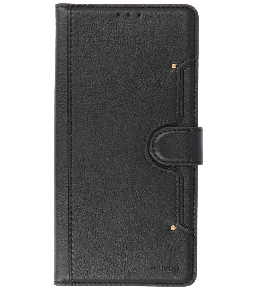 Etui Portefeuille de Luxe pour Samsung Galaxy A72 5G Noir