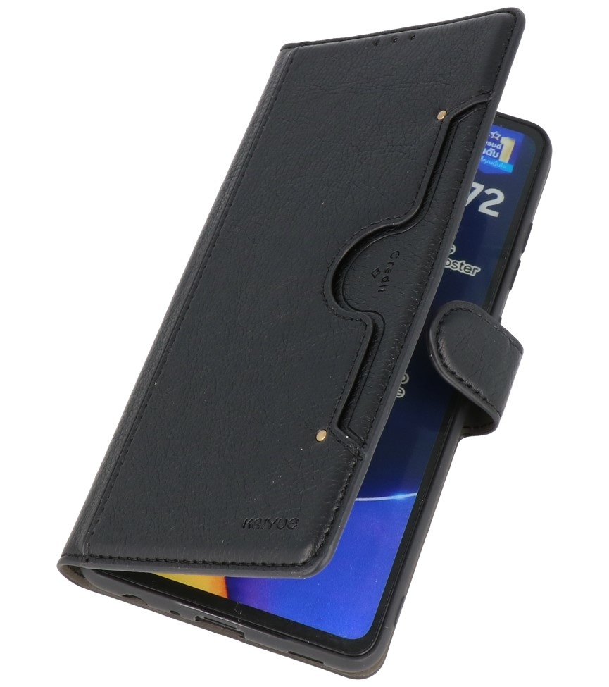Luxus Brieftasche Hülle für Samsung Galaxy A72 5G Schwarz