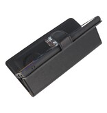 Estuche de lujo tipo billetera para Samsung Galaxy A72 5G Negro