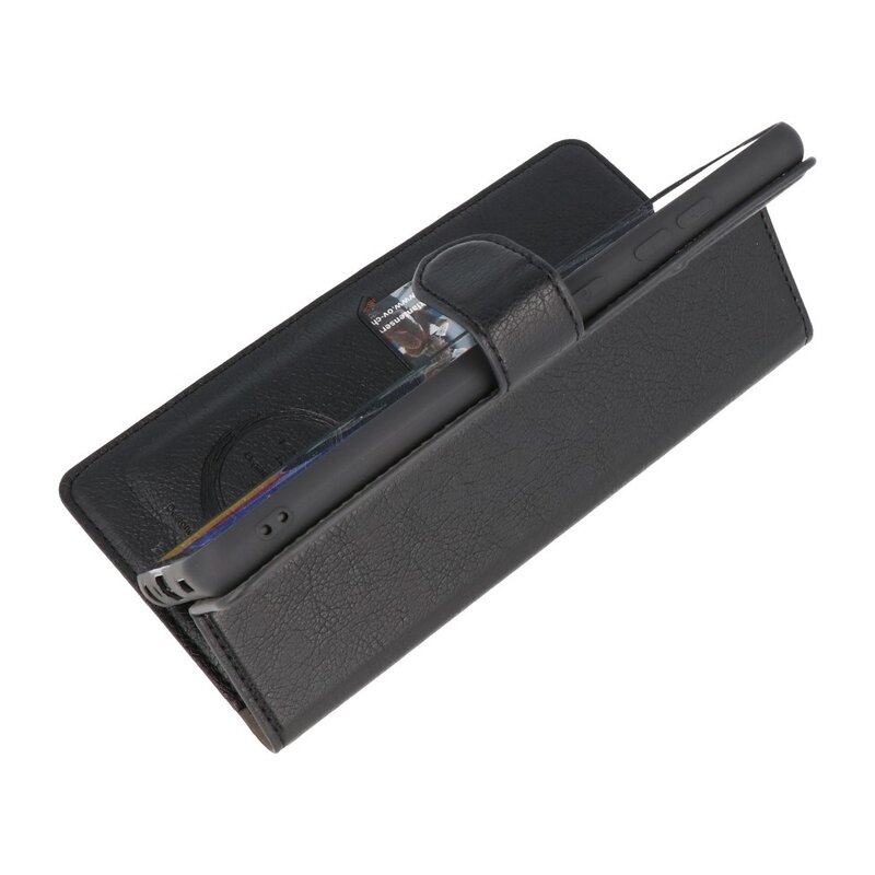 Estuche de lujo tipo billetera para Samsung Galaxy A72 5G Negro