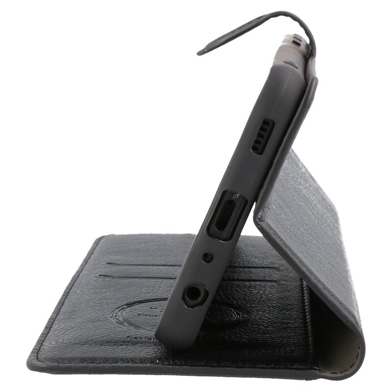 Estuche de lujo tipo billetera para Samsung Galaxy A72 5G Negro