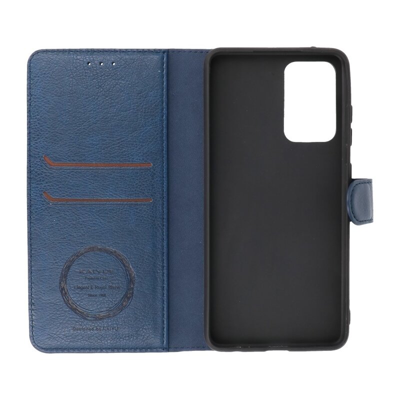 Estuche de lujo tipo billetera para Samsung Galaxy A72 5G Navy
