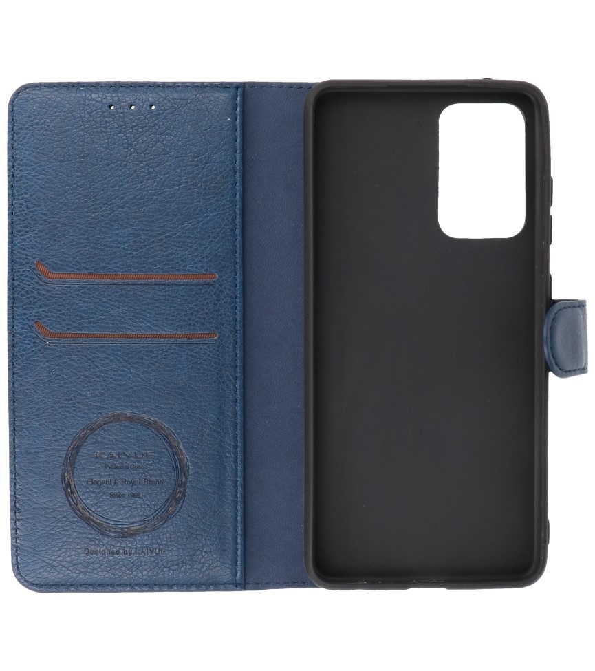 Estuche de lujo tipo billetera para Samsung Galaxy A72 5G Navy