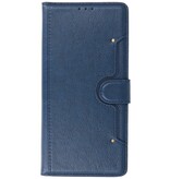 Estuche de lujo tipo billetera para Samsung Galaxy A72 5G Navy
