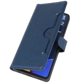 Luxe Portemonnee Hoesje voor Samsung Galaxy A72 5G Navy