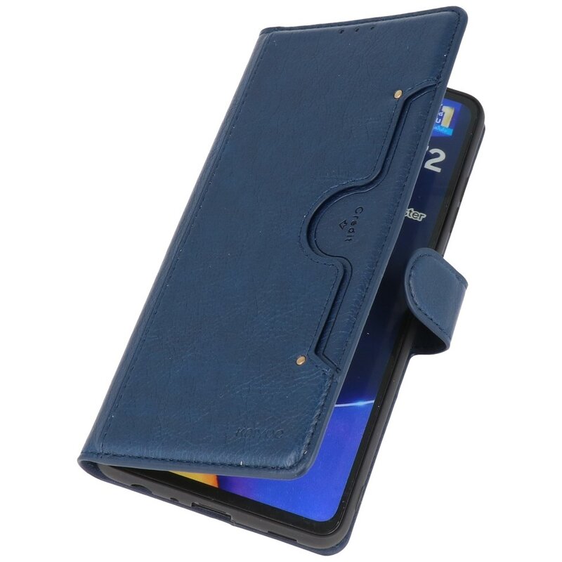 Estuche de lujo tipo billetera para Samsung Galaxy A72 5G Navy