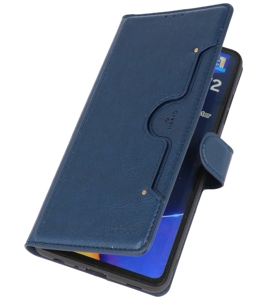 Estuche de lujo tipo billetera para Samsung Galaxy A72 5G Navy