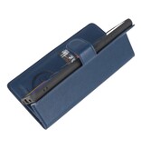 Estuche de lujo tipo billetera para Samsung Galaxy A72 5G Navy