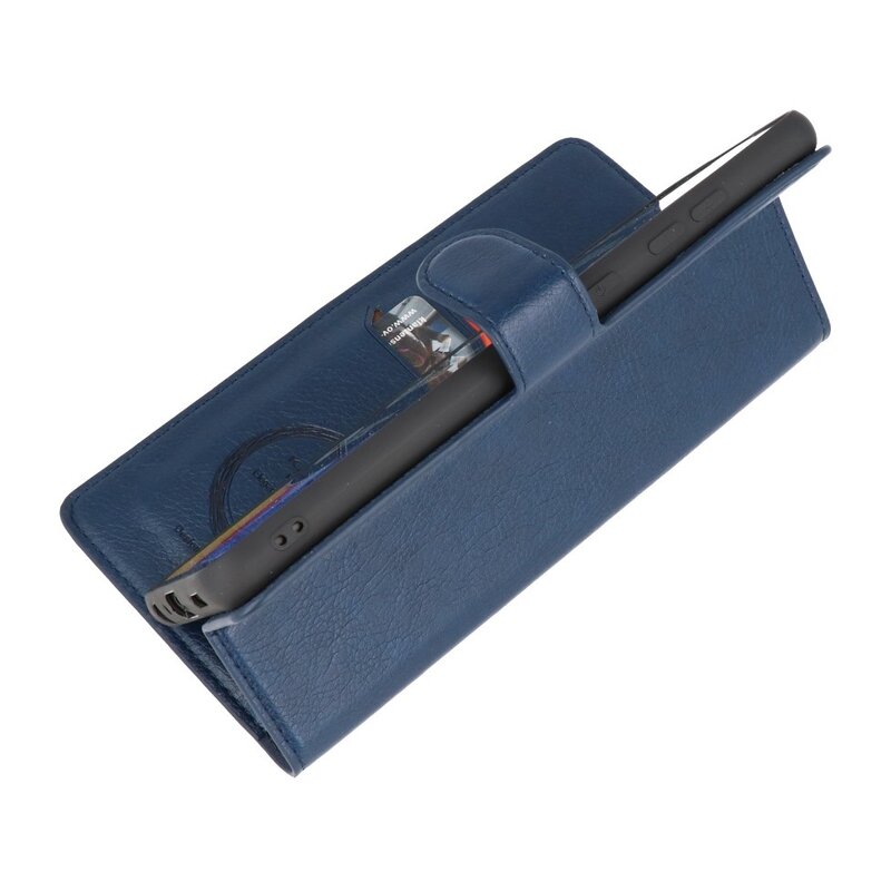 Estuche de lujo tipo billetera para Samsung Galaxy A72 5G Navy