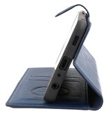 Estuche de lujo tipo billetera para Samsung Galaxy A72 5G Navy