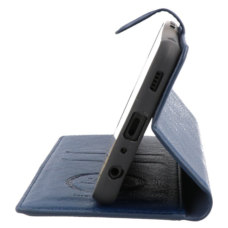 Estuche de lujo tipo billetera para Samsung Galaxy A72 5G Navy