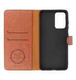 Luxury Wallet Case for Samsung Galaxy A72 5G Brown