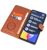 Luxus Brieftasche Hülle für Samsung Galaxy A72 5G Brown