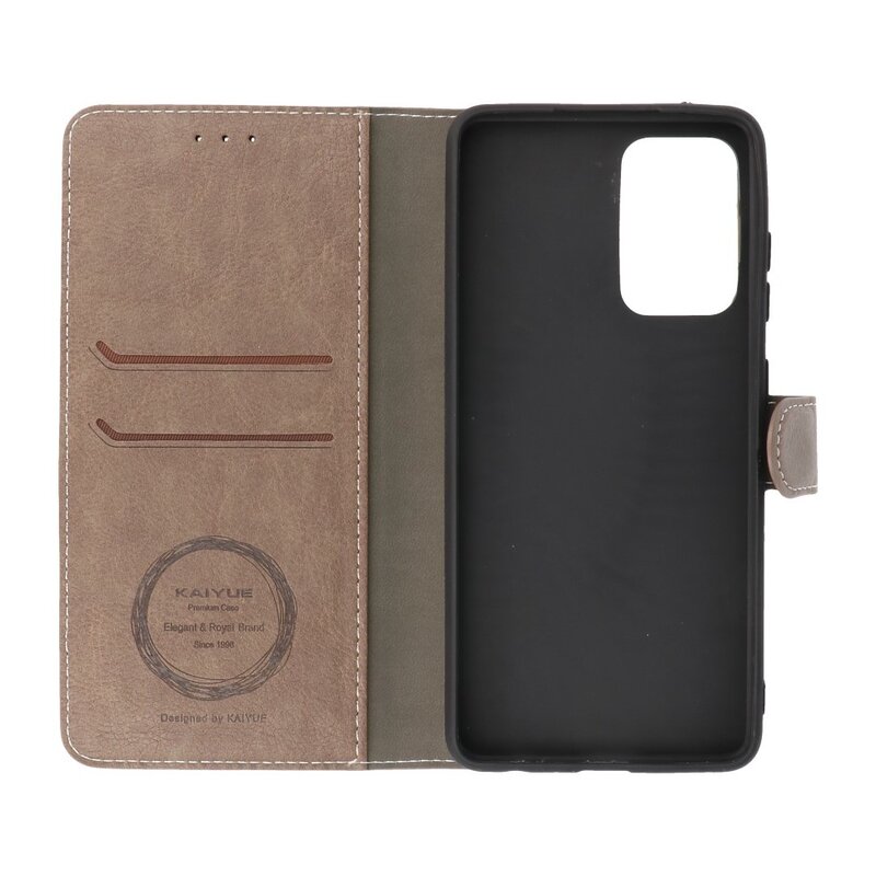 Luxury Wallet Case for Samsung Galaxy A72 5G Gray