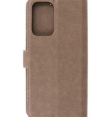 Estuche de lujo tipo billetera para Samsung Galaxy A72 5G gris