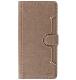 Estuche de lujo tipo billetera para Samsung Galaxy A72 5G gris