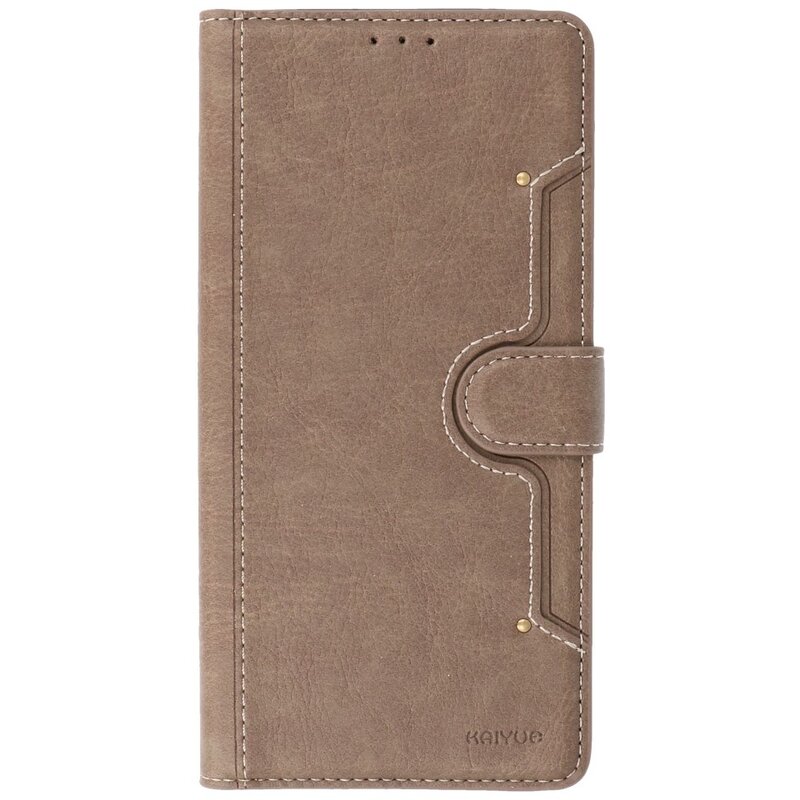 Luxe Portemonnee Hoesje voor Samsung Galaxy A72 5G Grijs