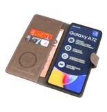 Luxe Portemonnee Hoesje voor Samsung Galaxy A72 5G Grijs