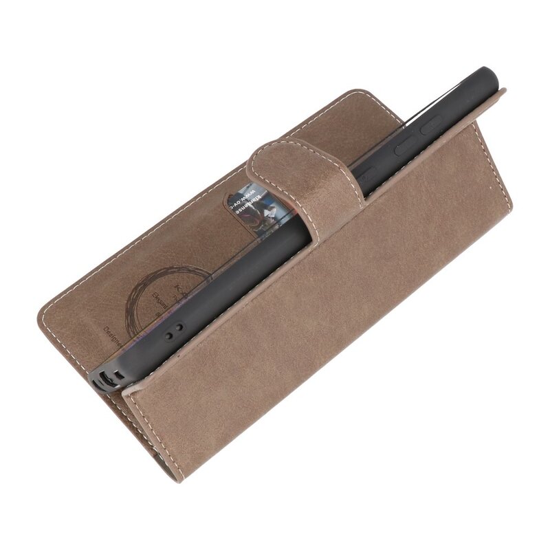 Luxe Portemonnee Hoesje voor Samsung Galaxy A72 5G Grijs