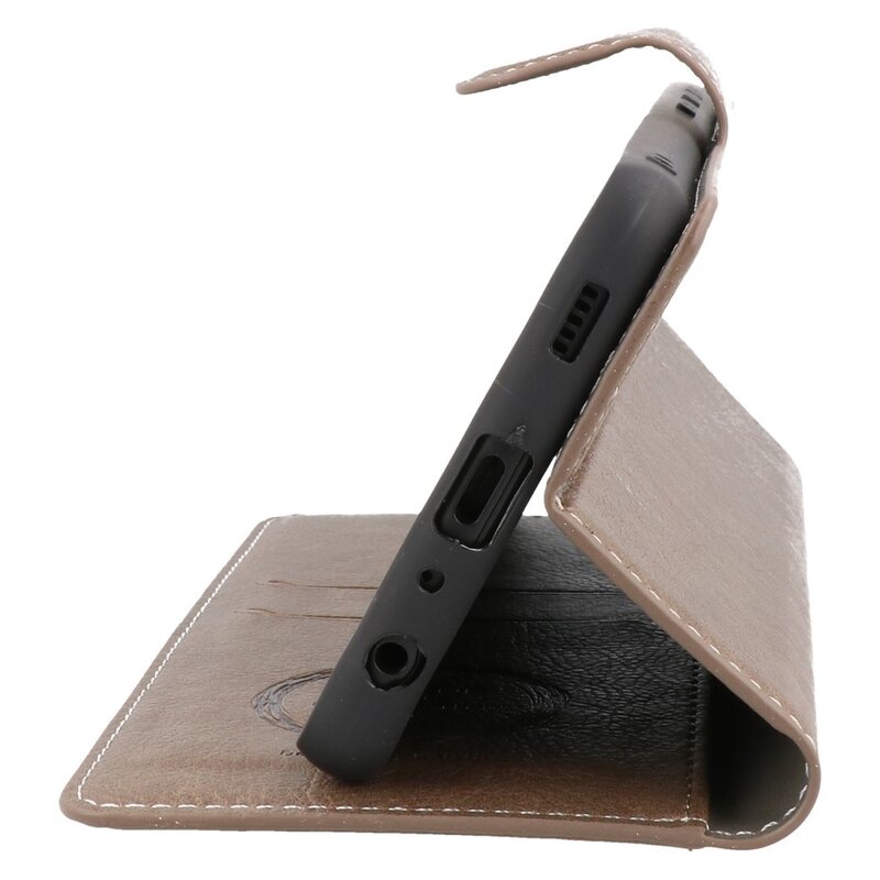 Estuche de lujo tipo billetera para Samsung Galaxy A72 5G gris