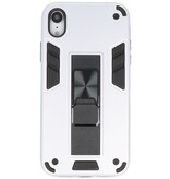 Stand Hardcase Backcover voor iPhone XR Zilver