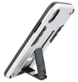 Stand Hardcase Backcover voor iPhone XR Zilver