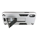 Stand Hardcase Backcover voor iPhone XR Zilver