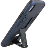 Carcasa trasera rígida Stand para iPhone XR Azul marino