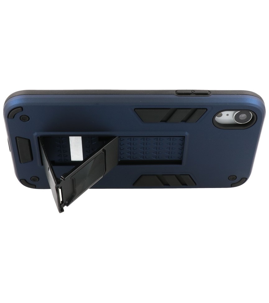 Stand Hardcase Backcover für iPhone XR Navy