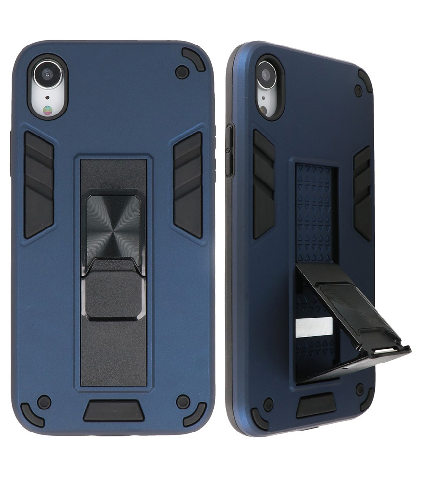 Stand Hardcase Backcover für iPhone XR Navy