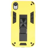 Bagcover til stativ Hardcase til iPhone XR Gul