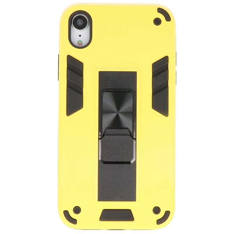 Stand Hardcase Backcover voor iPhone XR Geel