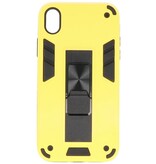 Carcasa trasera rígida Stand para iPhone XR Amarillo