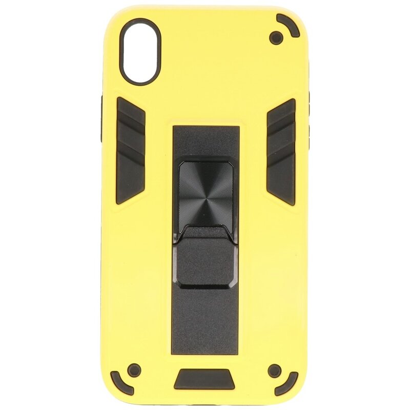 Stand Hardcase Backcover voor iPhone XR Geel
