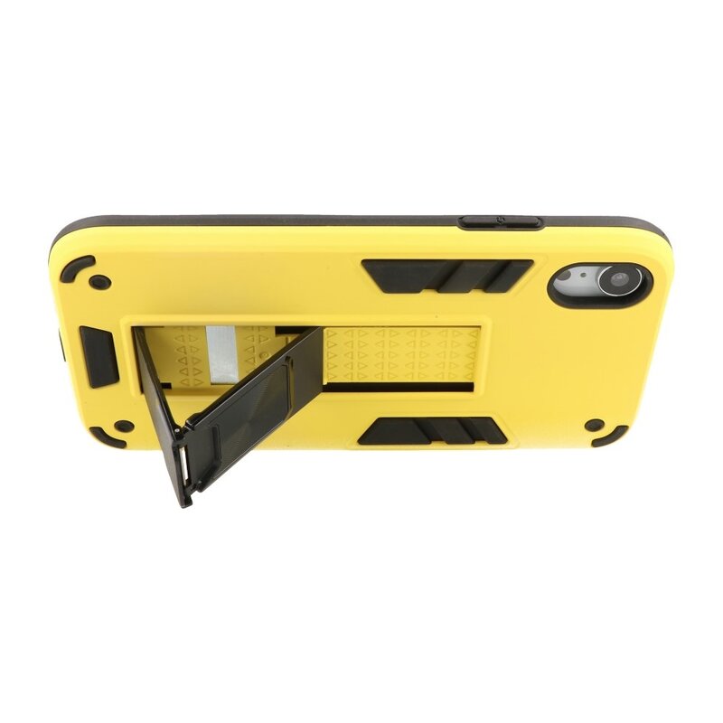 Stand Hardcase Backcover voor iPhone XR Geel