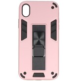 Bagcover til stativ Hardcase til iPhone XR Pink
