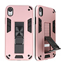 Carcasa trasera rígida Stand para iPhone XR Rosa