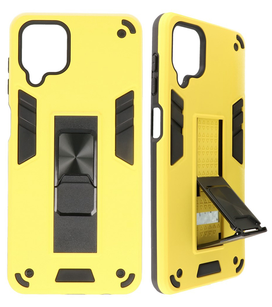 Stand Hardcase Backcover für Samsung Galaxy A12 Gelb