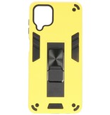 Stand Hardcase Backcover voor Samsung Galaxy A12 Geel