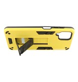 Stand Hardcase Backcover voor Samsung Galaxy A12 Geel