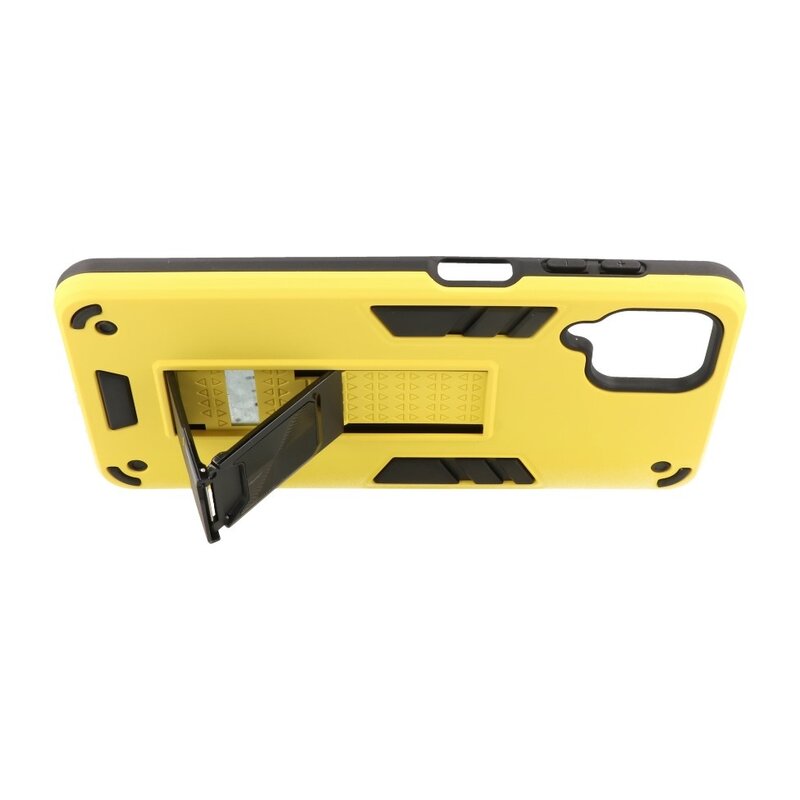Bagcover til stativ Hardcase til Samsung Galaxy A12 Gul